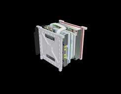 Icarus cube on the CubeSat (edge length: 10 centimetres).